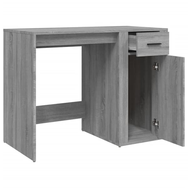 Skriveborde - Living skrivebord 100x49x75 cm konstrueret træ grå sonoma-eg