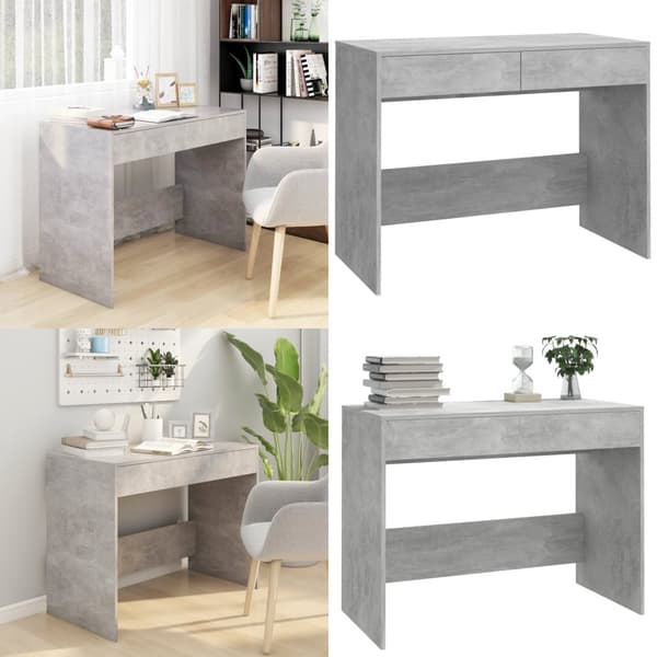 Skrivebord 101x50x76,5 cm spånplade betongrå - Skrivebord - Skriveborde - Home & Living