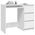 Miniatyrbild 4 av 9: Skrivbord vit 90x45x76 cm konstruerat trä - Skrivbord - Datorbord - Home & Living