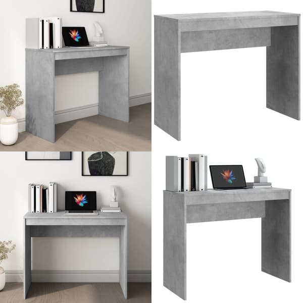 Skrivebord 90x40x72 cm konstrueret træ betongrå - Skrivebord - Skriveborde - Home & Living