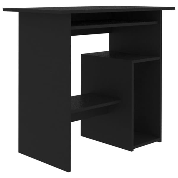 Työpöytä musta 80x45x74 cm tekninen puu - Työpöytä - Työpöydät - Home & Living