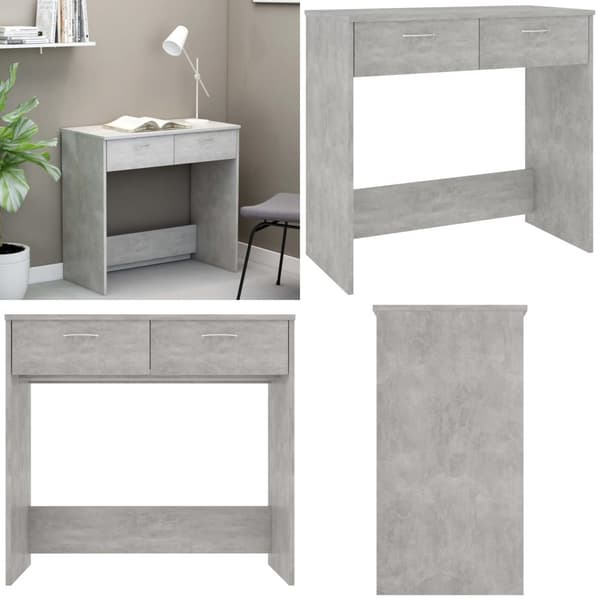 Skrivebord 80x40x75 cm konstrueret træ betongrå - Skrivebord - Skriveborde - Home & Living