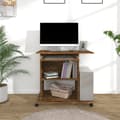 Miniatyrbild 4 av 10: Datorbord rökfärgad ek 80x50x75 cm konstruerat trä - Dator - Datorbord - Home & Living