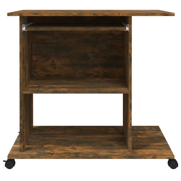 Datorbord rökfärgad ek 80x50x75 cm konstruerat trä - Dator - Datorbord - Home & Living