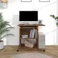 Miniatyrbild 2 av 10: Datorbord rökfärgad ek 80x50x75 cm konstruerat trä - Dator - Datorbord - Home & Living