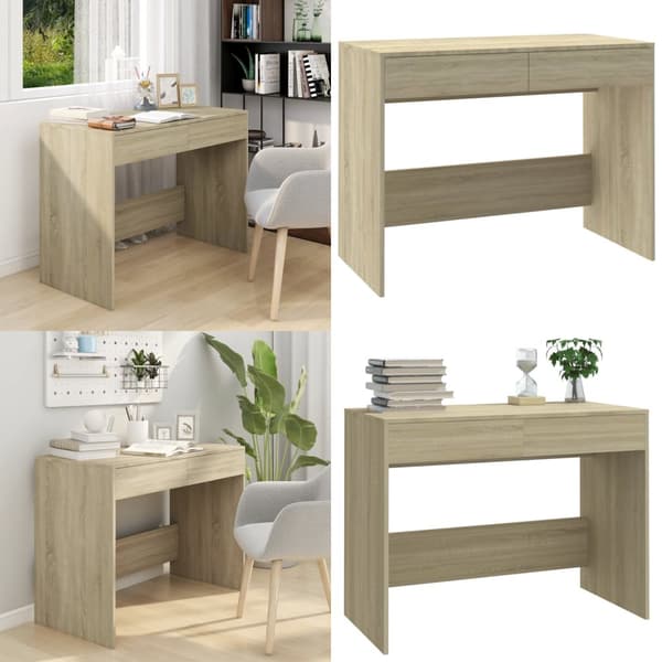 Skrivebord 101x50x76,5 cm spånplade sonoma-eg - Skrivebord - Skriveborde - Home & Living