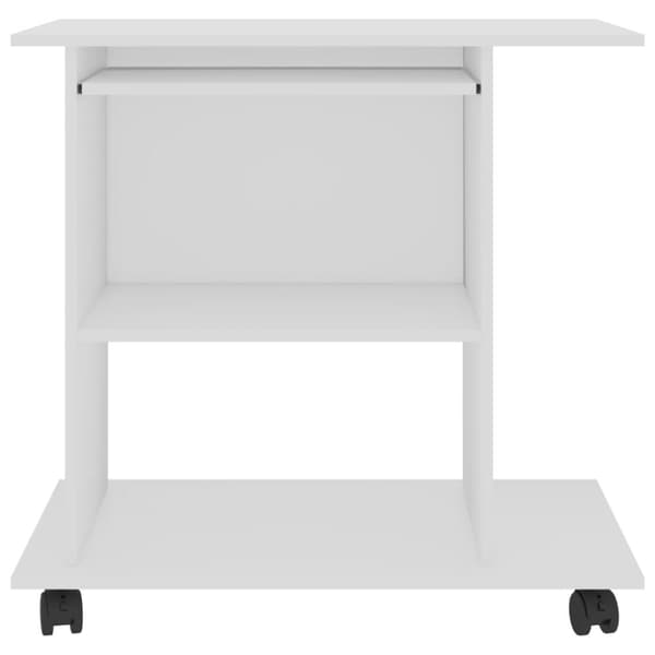 Tietokonepöytä valkoinen 80x50x75 cm tekninen puu - Tietokonepöytä - Tietokonepöydät - Home & Living