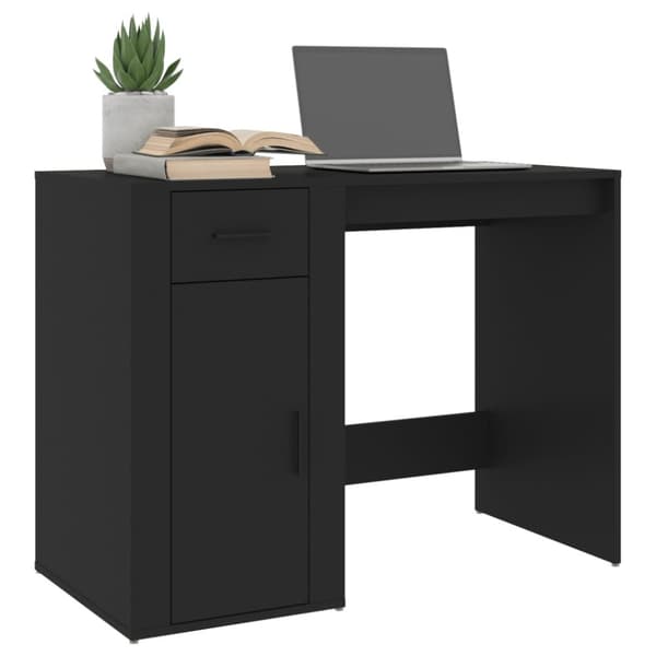 Skrivebord 100x49x75 cm konstrueret træ sort - Skrivebord - Skriveborde - Home & Living