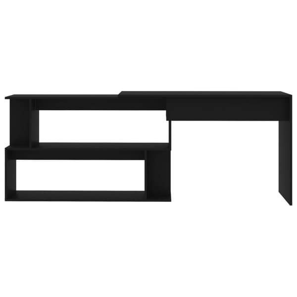 Skrivbord hörn svart 200x50x76 cm konstruerat trä - Skrivbord - Skriv Bord - Home & Living