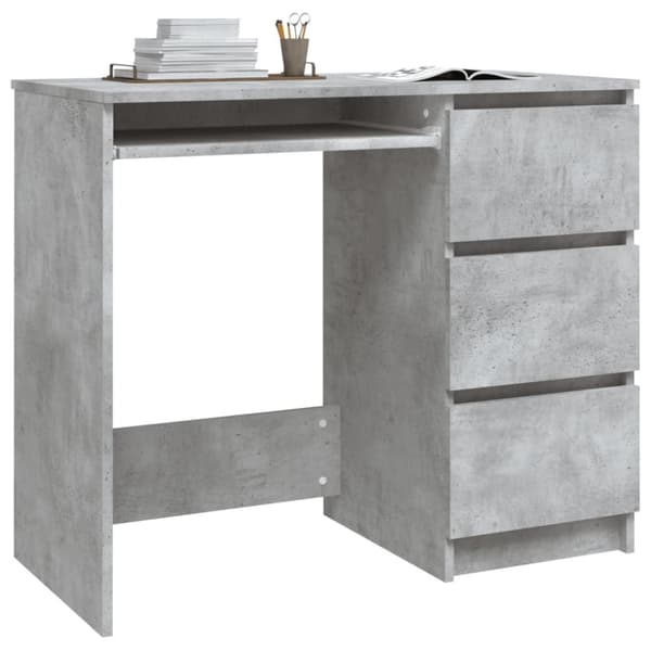 Työpöytä betoninharmaa 90x45x76 cm tekninen puu - Työpöytä - Työpöydät - Home & Living