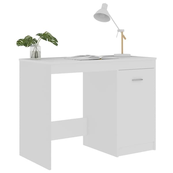 Työpöytä valkoinen 100x50x76 cm tekninen puu - Työpöytä - Työpöydät - Home & Living