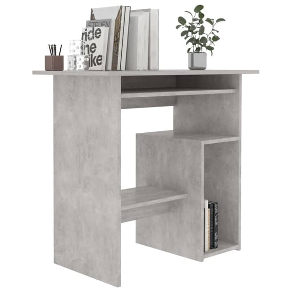 Työpöytä betoninharmaa 80x45x74 cm tekninen puu - Työpöytä - Työpöydät - Home & Living