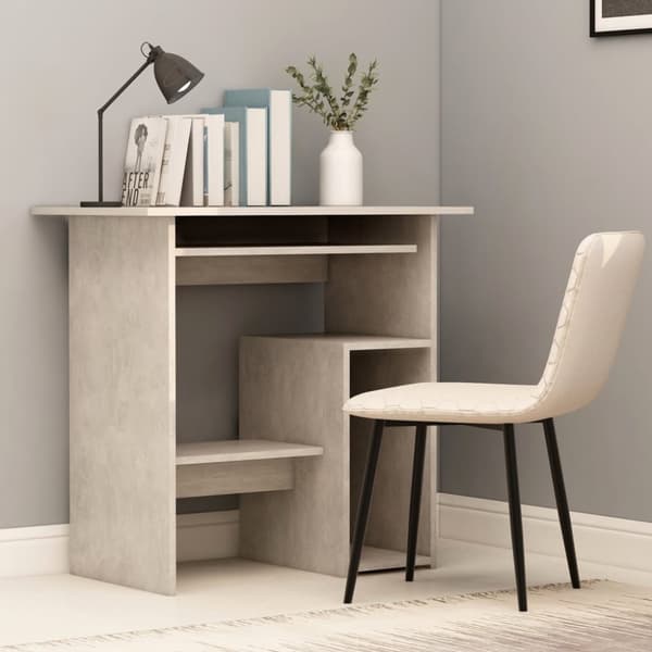 Työpöytä betoninharmaa 80x45x74 cm tekninen puu - Työpöytä - Työpöydät - Home & Living