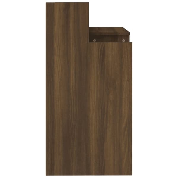 Työpöytä LED-valoilla ruskea tammi 97x45x90 cm tekninen puu - Pöytä - Pöydät - Home & Living