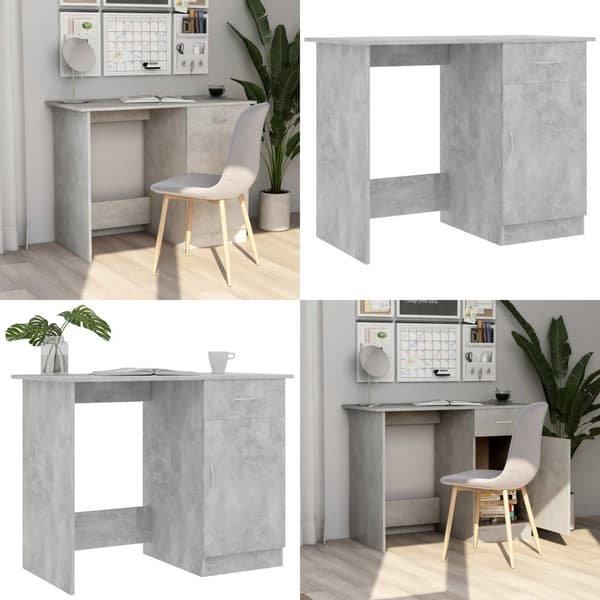 Skrivebord 100x50x76 cm konstrueret træ betongrå - Skrivebord - Skriveborde - Home & Living