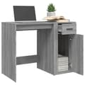 Miniatyrbillede 6 af 11: Skrivebord 100x49x75 cm konstrueret træ grå sonoma-eg - Skrivebord - Skriveborde - Home & Living