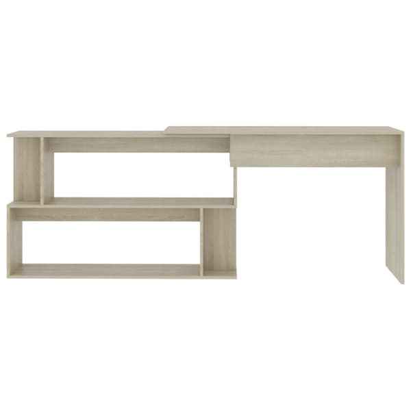 Skrivebord 200x50x76 cm konstrueret træ sonoma-eg - Skrivebord - Skriveborde - Home & Living