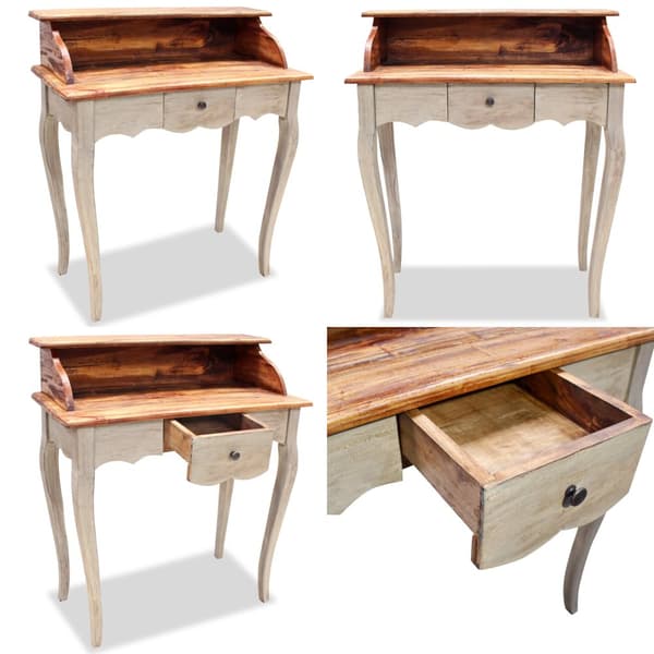 Skrivebord i massivt genbrugstræ  80 x 40 x 92 cm - Skrivebord - Skriveborde - Home & Living