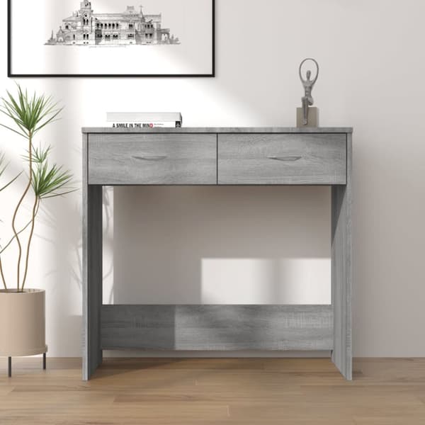 Työpöytä harmaa Sonoma 80x40x75 cm tekninen puu - Pöytä - Pöydät - Home & Living