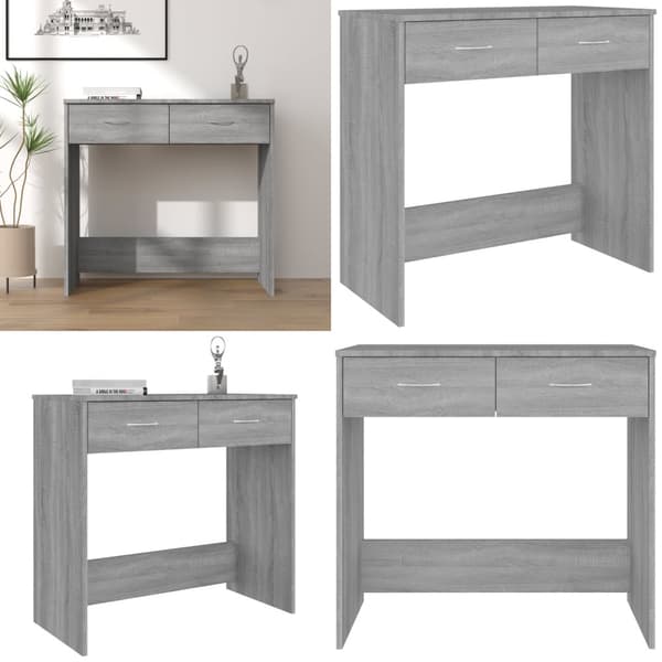 Työpöytä harmaa Sonoma 80x40x75 cm tekninen puu - Pöytä - Pöydät - Home & Living