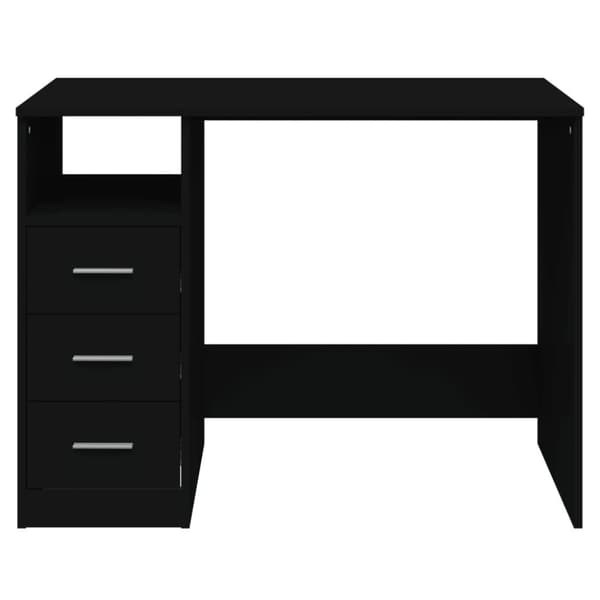 Skrivbord med lådor svart 102x50x76 cm konstruerat trä - Skrivbord - Datorbord - Home & Living