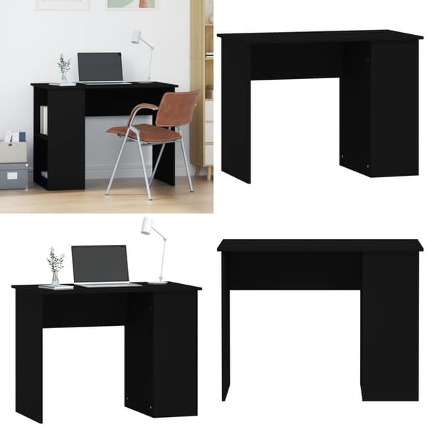 Työpöytä musta 100x55x75 cm tekninen puu - Työpöytä - Tietokonepöytä - Home & Living