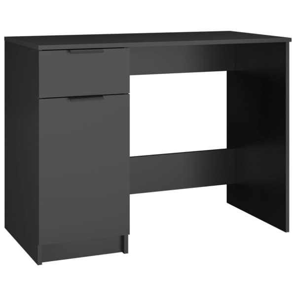 Skrivebord 100x50x75 cm konstrueret træ sort - Skrivebord - Skriveborde - Home & Living