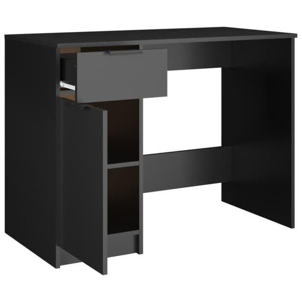 Skrivebord 100x50x75 cm konstrueret træ sort - Skrivebord - Skriveborde - Home & Living