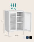 Miniatyrbillede 3 af 8: Opbevaringsskab - Stue Cabinet - Døre - Metal - Hvid
