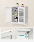 Miniatyrbillede 4 af 8: Opbevaringsskab - Stue Cabinet - Døre - Metal - Hvid