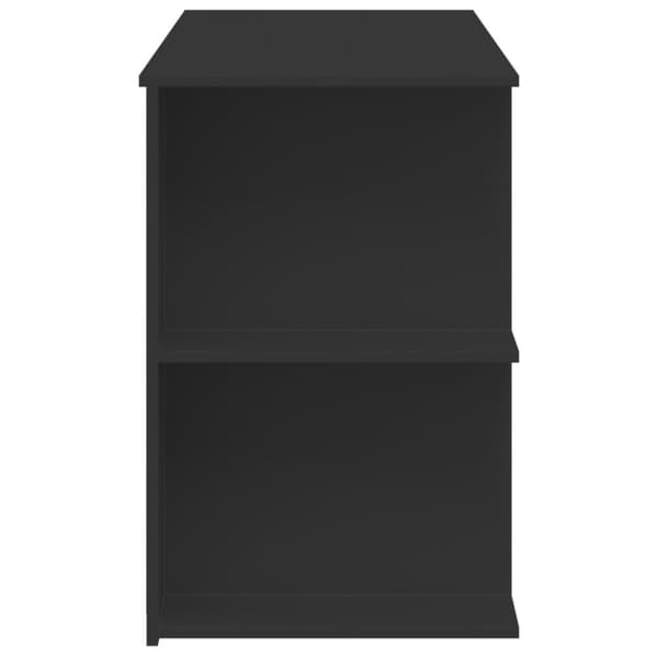 vidaXL Työpöytä musta 140x50x75 cm tekninen puu