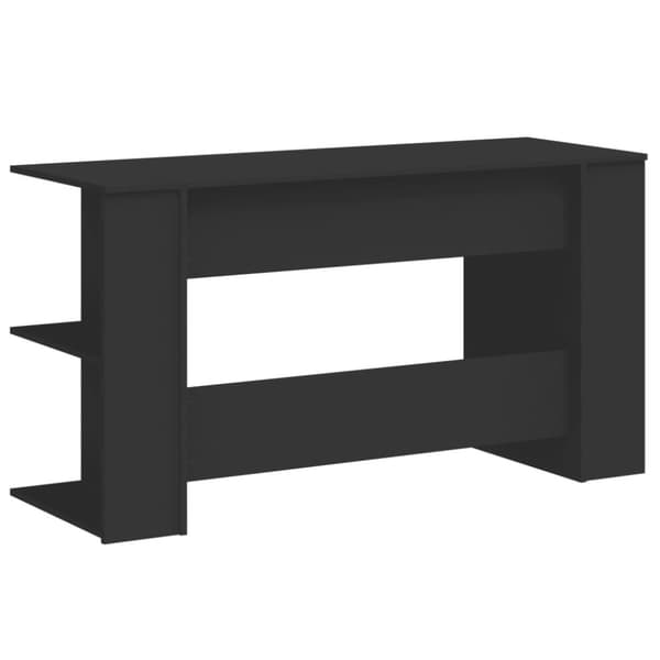 vidaXL Työpöytä musta 140x50x75 cm tekninen puu
