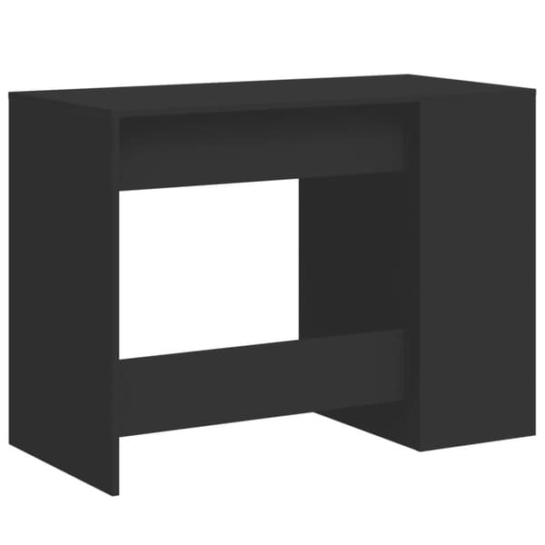 vidaXL Skrivbord svart 102x50x75 cm konstruerat trä
