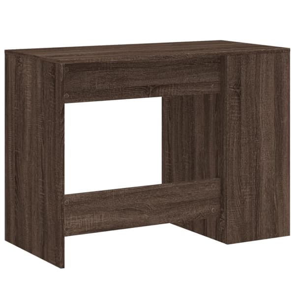 vidaXL Skrivbord brun ek 102x50x75 cm konstruerat trä