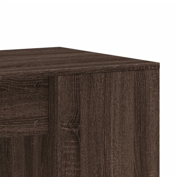 vidaXL Skrivbord brun ek 102x50x75 cm konstruerat trä
