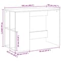 Miniatyrbild 8 av 10: vidaXL Skrivbord brun ek 102x50x75 cm konstruerat trä