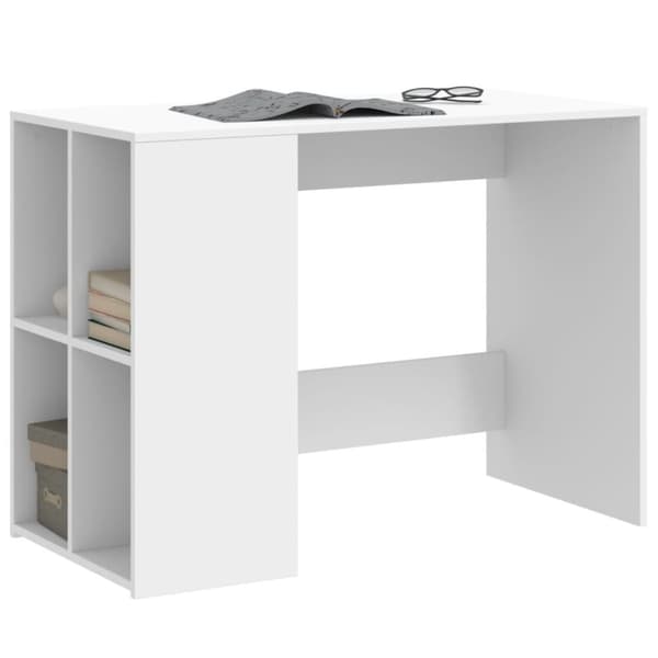 vidaXL skrivebord 102x50x75 cm konstrueret træ hvid