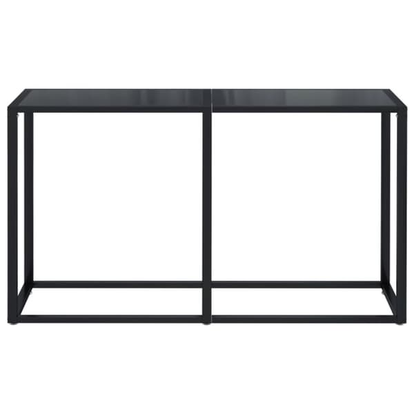 Konsolipöytä musta 140x35x75,5 cm karkaistu lasi