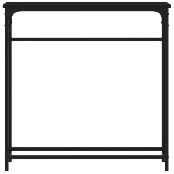 konsolbord 75x19,5x75 cm konstrueret træ sort