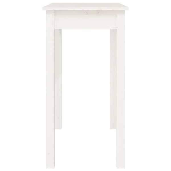 konsolbord 80x40x75 cm massivt fyrretræ hvid