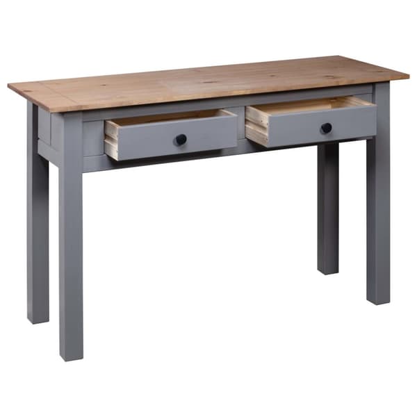 konsolbord Panama-serien 110x40x72 cm massivt fyrretræ grå