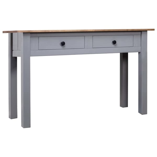 konsolbord Panama-serien 110x40x72 cm massivt fyrretræ grå
