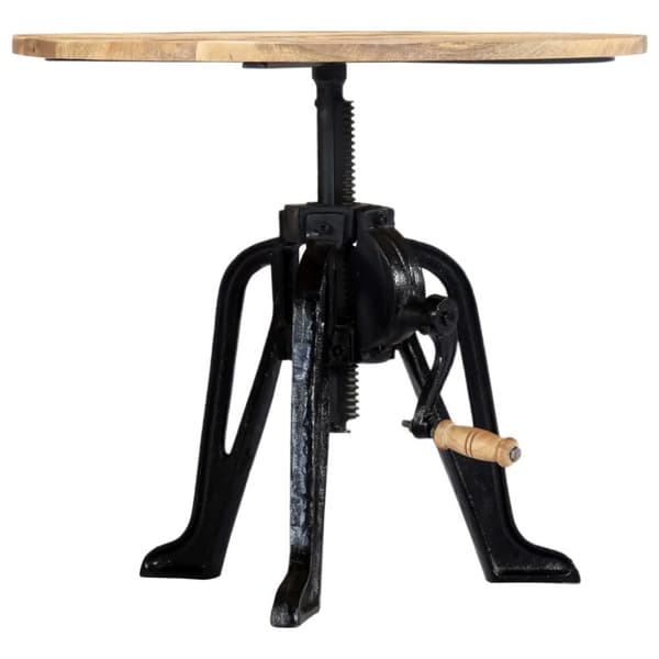 sidebord 60 x (46-63) cm massivt mangotræ og støbejern