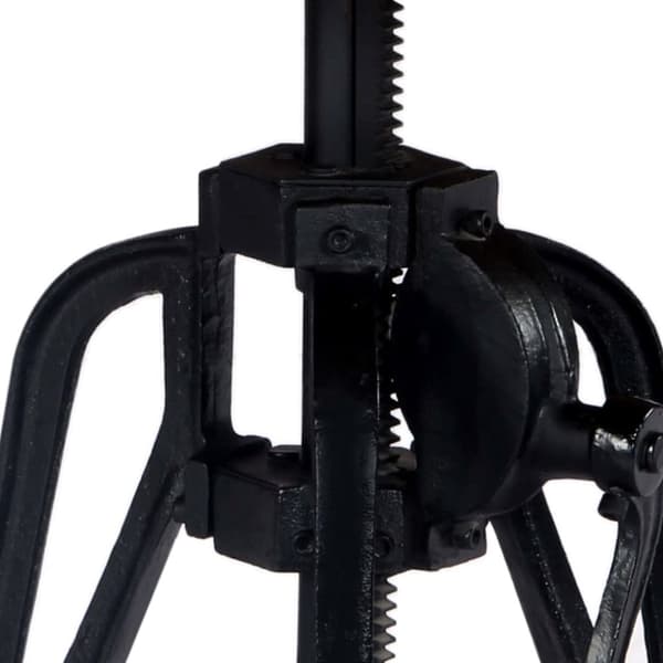 sidebord 60 x (46-63) cm massivt mangotræ og støbejern