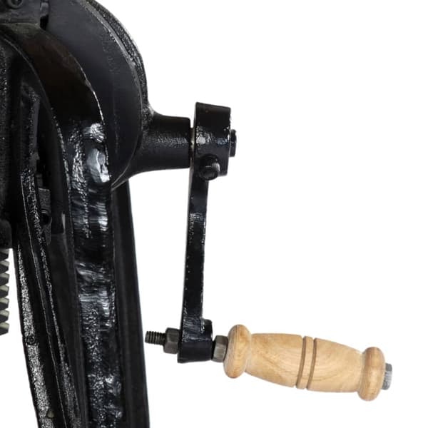 sidebord 60 x (46-63) cm massivt mangotræ og støbejern