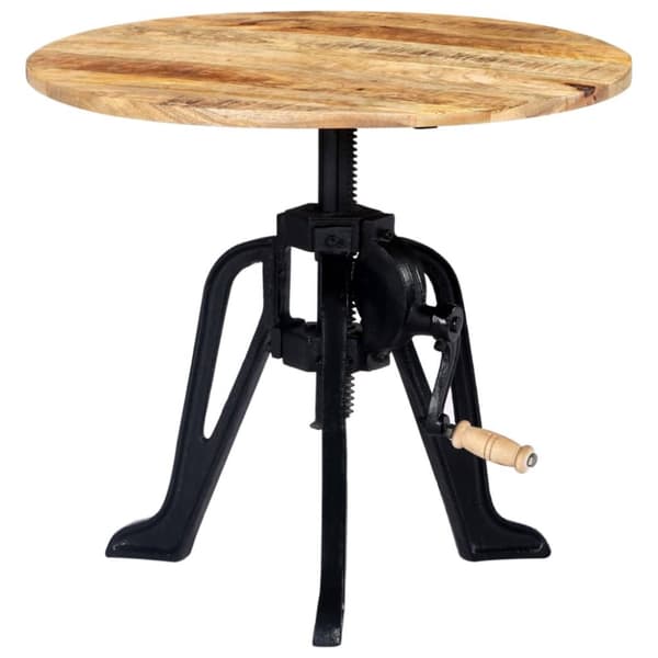 sidebord 60 x (46-63) cm massivt mangotræ og støbejern