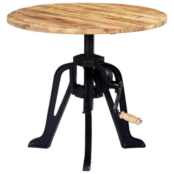 sidebord 60 x (46-63) cm massivt mangotræ og støbejern