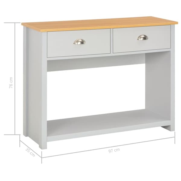 konsolbord 97x35x76 cm grå