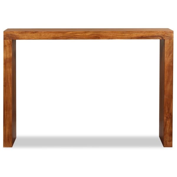 konsolbord 110x40x76 cm massivt træ honningfarvet finish