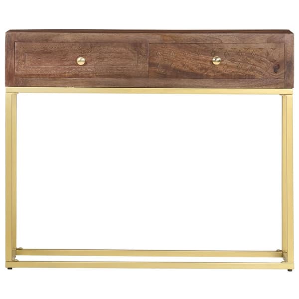 konsolbord 90 x 30 x 75 cm massivt mangotræ